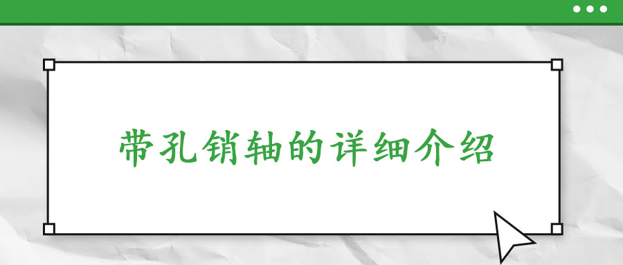 帶孔銷軸的詳細介紹